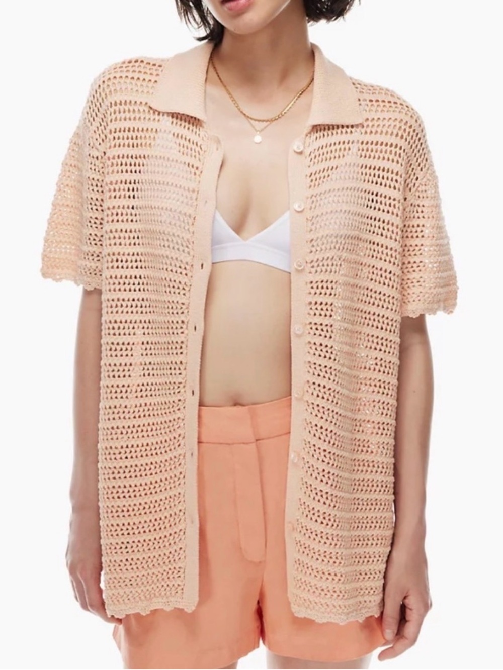 Aritzia Wilfred Crochet Cover Up